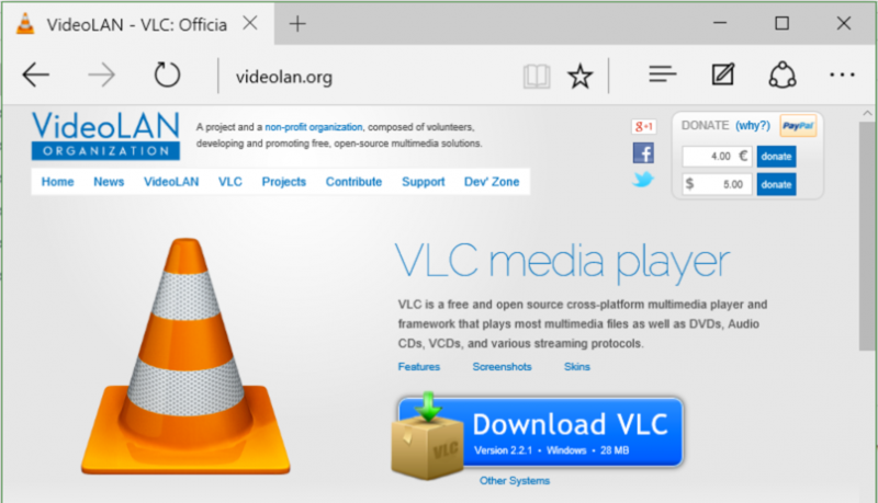 videolan vlc media player download for windows 10