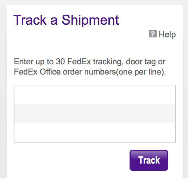 fedex tracking for ground shipment